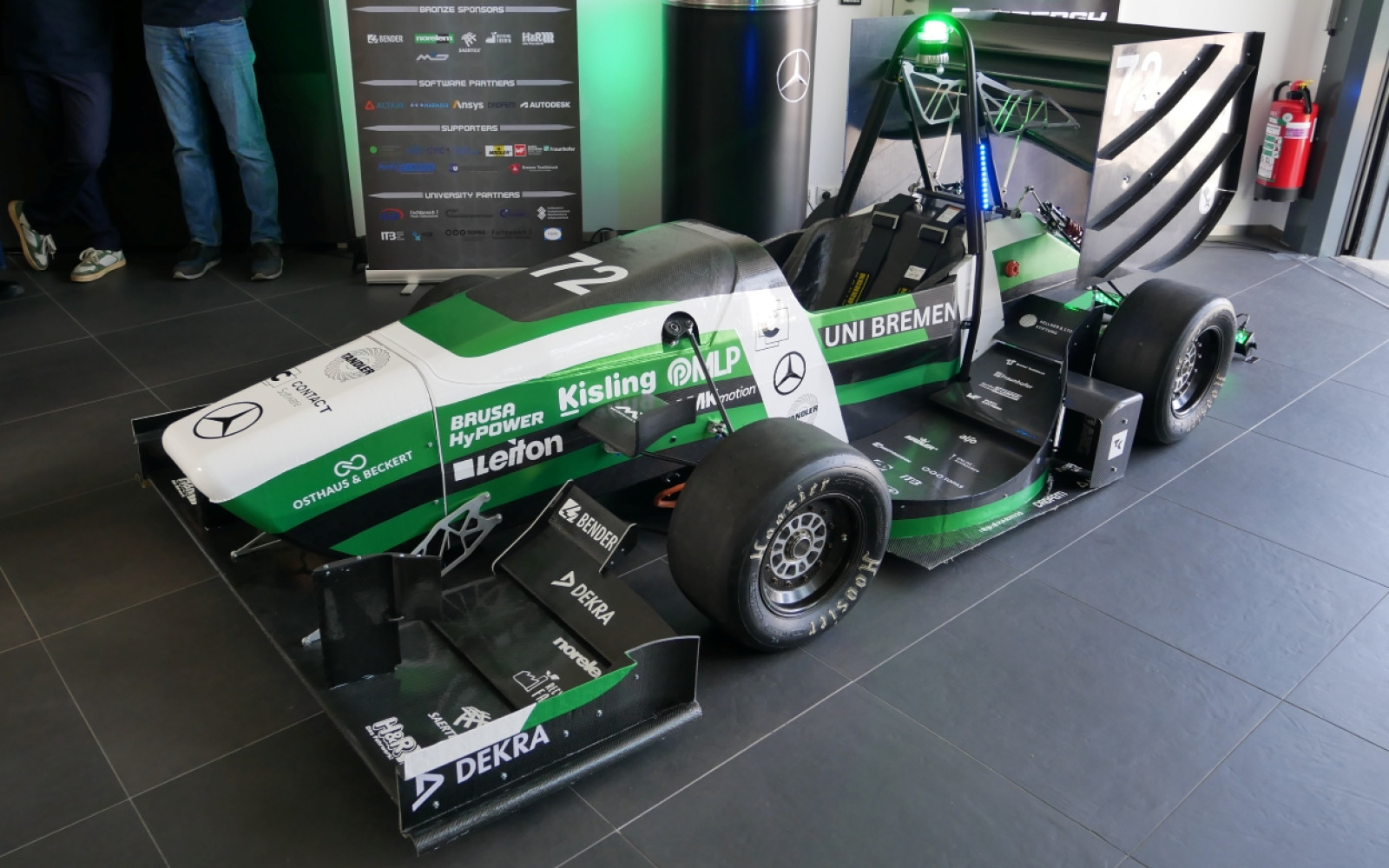 Auch 2026 wurde vom Bremergy-Team wieder ein selbst gebauter elektrischer Wagen für die Wettbewerbe vorgestellt